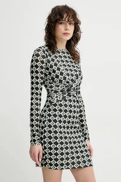Šaty Nanushka HESTIAH černá barva, maxi, NW25RSDR16399