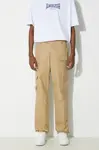 Bavlněné kalhoty AMBUSH Slim Cargo Pants Tree hnědá barva, jednoduché, BMCF001S24FAB