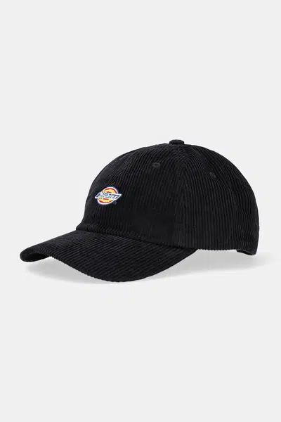 Manšestrová kšiltovka Dickies černá barva, s aplikací, DK0A4ZAYBLK1