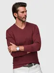 Ombre Men's unprinted longsleeve with a crew neckline - maroon