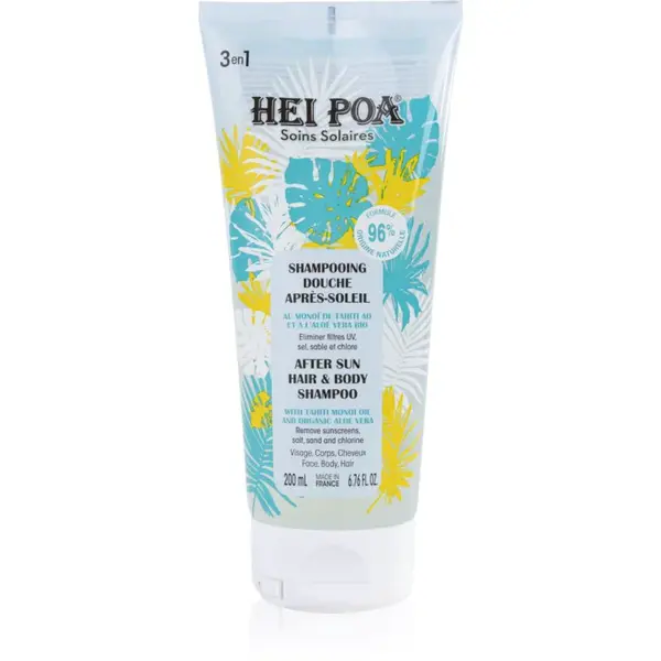 Hei Poa After Sun Monoi & Aloe Vera šampon po opalování na vlasy a tělo 200 ml