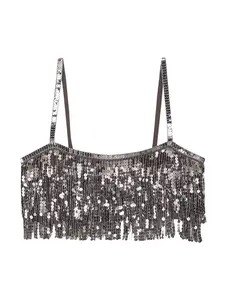 Pull&Bear Top  sivá / strieborná