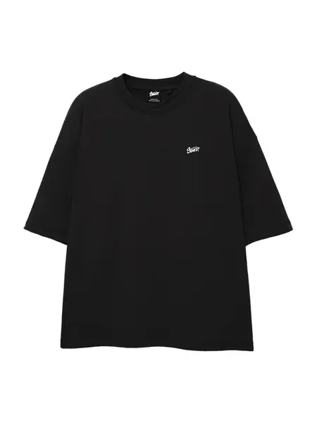 Pull&Bear Tričko  čierna / biela