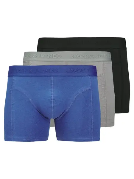 JACK & JONES Boxerky 'Ordinary'  modrá / sivá / čierna