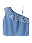 NAME IT Top 'NKFFERMA'  modrá denim / biela