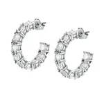 Morellato Třpytivé stříbrné náušnice kruhy se zirkony Tesori SAIW119