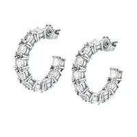 Morellato Třpytivé stříbrné náušnice kruhy se zirkony Tesori SAIW119