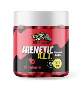 Carp only dipované boilies frenetic a.l.t. 20 mm 250 ml - jahoda