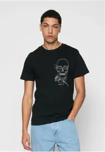 Černé tričko Skull One Line