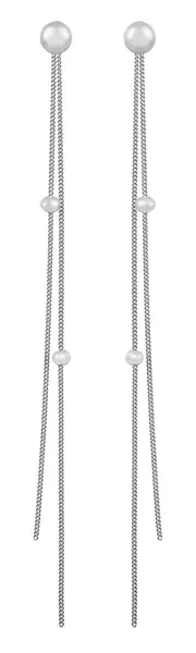 JwL Luxury Pearls Řetízkové perlové náušnice 2v1 JL0428