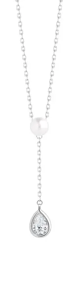Preciosa Něžný stříbrný náhrdelník s pravou perlou Pure Pearl 5336 00
