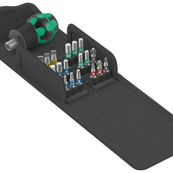 Wera 057471 Šroubovací bity s rukojetí Kraftform Kompakt Stubby 1 (Sada 19 dílů)