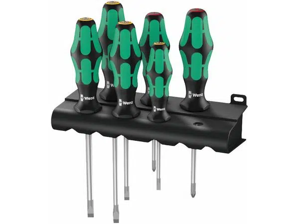 Wera 105650 Sada plochých/křížových PH šroubováků Kraftform Plus 334/6, Lasertip