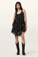 Šaty AllSaints RACH černá barva, mini, W107DC