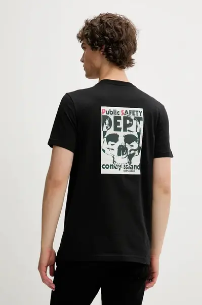 Bavlněné tričko PS Paul Smith pánské, černá barva, s potiskem, M2R-010R-TP5260