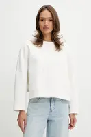 Mikina Emporio Armani dámská, bílá barva, s aplikací, EW000482 AF10002