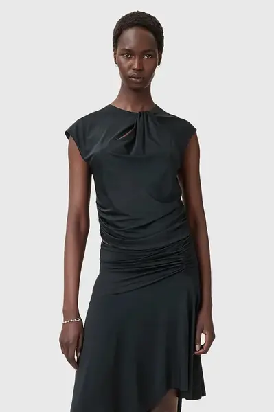 Halenka AllSaints ANNALIE dámská, černá barva, hladká, W191JC