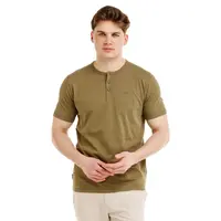 Bushman Pánské henley tričko Yaro, khaki XXXL
