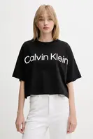 Bavlněné tričko Calvin Klein dámské, černá barva, LV044C903G