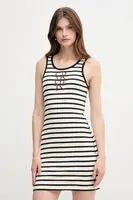 Šaty Calvin Klein Jeans béžová barva, mini, přiléhavé, LV044C242G