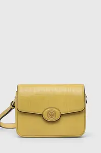 Tory Burch Kožená kabelka Tory Burch Robinson Crosshatched