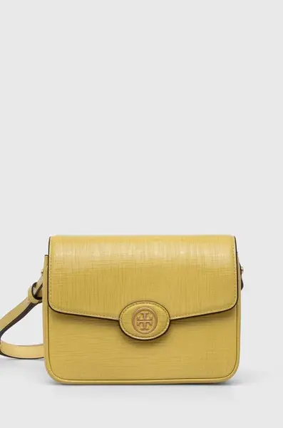 Tory Burch Kožená kabelka Tory Burch Robinson Crosshatched