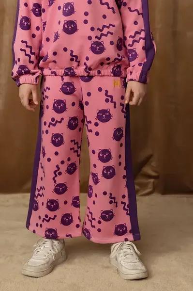 Dětské bavlněné tepláky Mini Rodini Squiggly cats