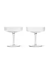 Ferm Living  Sklenice na šampaňské  Ripple Champagne 150 ml 2-pack