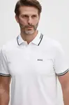 BOSS Green polo pánské s bavlnou Paul