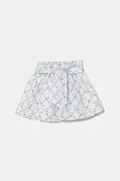 Dětská bavlněná sukně United Colors of Benetton bílá barva, mini, áčková, 40VFG0013