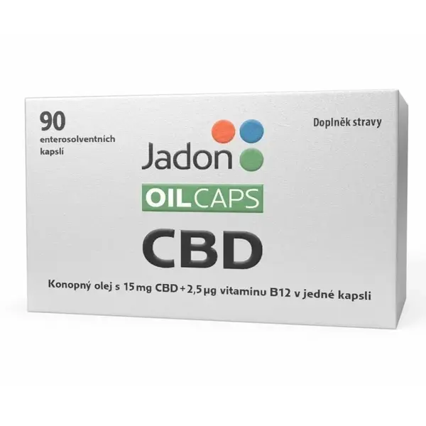 Jadon Oil Caps konopný olej 15mg CBD + Vitamin B12 90 kapsli