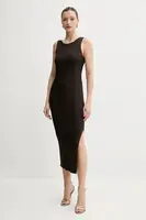 Šaty Guess JIULIA hnědá barva, maxi, přiléhavé, W5GK47 Z3L10