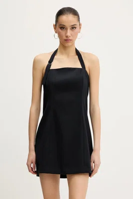 Šaty Abercrombie & Fitch černá barva, mini, přiléhavé, KI159-5487