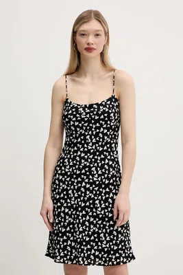 Šaty Abercrombie & Fitch černá barva, mini, KI159-5461
