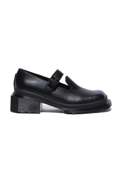 Kožené polobotky Dr. Martens Maybole MJ Mary Jane dámské, černá barva, na platformě, DM32075001