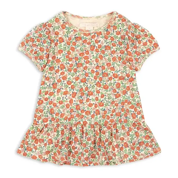 Dětská bavlněná halenka Konges Sløjd CLASSIC TEE GOTS oranžová barva, vzorovaná, KS102548