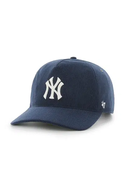 Bavlněná baseballová čepice 47 brand MLB New York Yankees tmavomodrá barva, B-TCDLC17IWP-NY