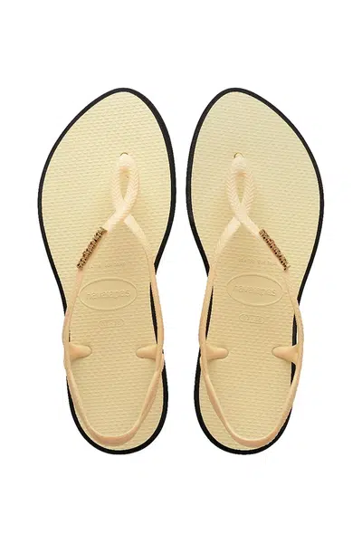 Sandály Havaianas LUNA POINT dámské, béžová barva, 4149921.9256