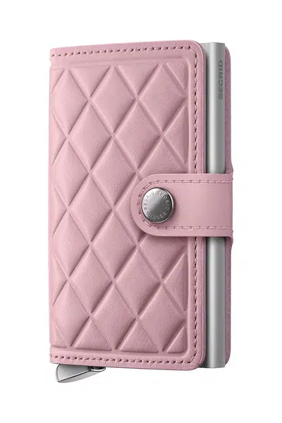 Kožená peněženka Secrid růžová barva, MEd-Rose