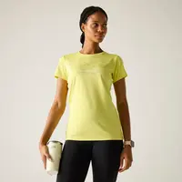 Dámské tričko regatta fingal edition slogan žlutá 42