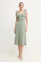 Šaty Armani Exchange zelená barva, midi, XW000441 AF12742