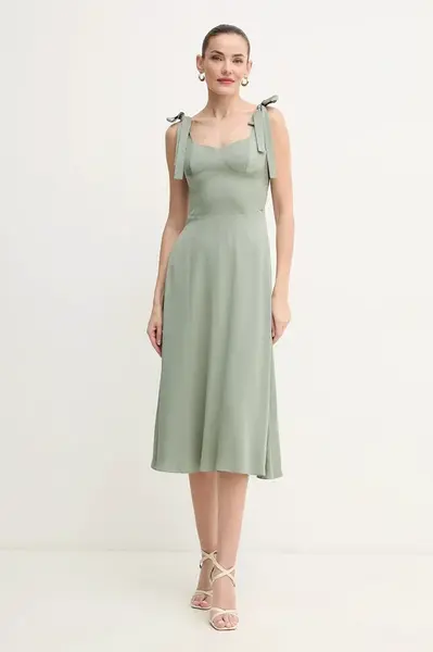 Šaty Armani Exchange zelená barva, midi, XW000441 AF12742