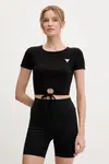 Tričko Guess CROCUS černá barva, V5GP14 KCRS2