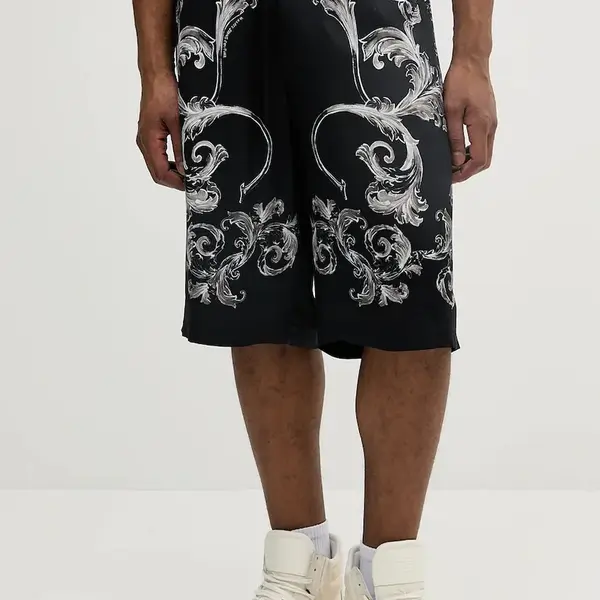 Kraťasy Versace Jeans Couture pánské, černá barva, 78GAD10B NS626