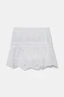 Dětská bavlněná sukně Guess bílá barva, mini, áčková, J5GD35 WH7D0