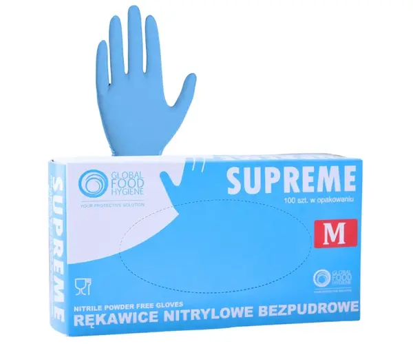 Nitrilové rukavice All4Pro Supreme - 100 ks, modré, velikost M