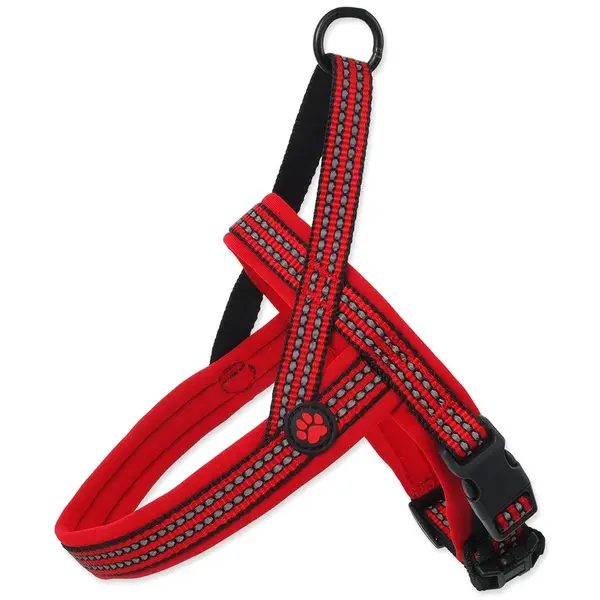 Active Dog Postroj Neoprene M/L červený 2,5x64-80cm