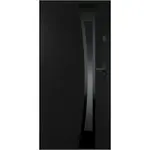 Vchodové dveře Asteria 90 L tmavý antracit černá inox/grafitová