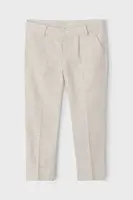 Kalhoty s lněnou směsí pro děti Mayoral béžová barva, hladké, 3563