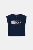Dětské tričko Guess tmavomodrá barva, J5RI37 K6YW4